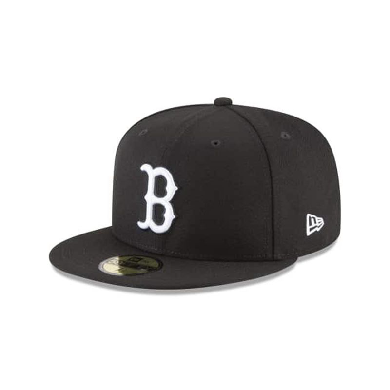 MLB Boston Red Sox Basic 59Fifty Fitted (PUQ3085) - Black New Era Caps